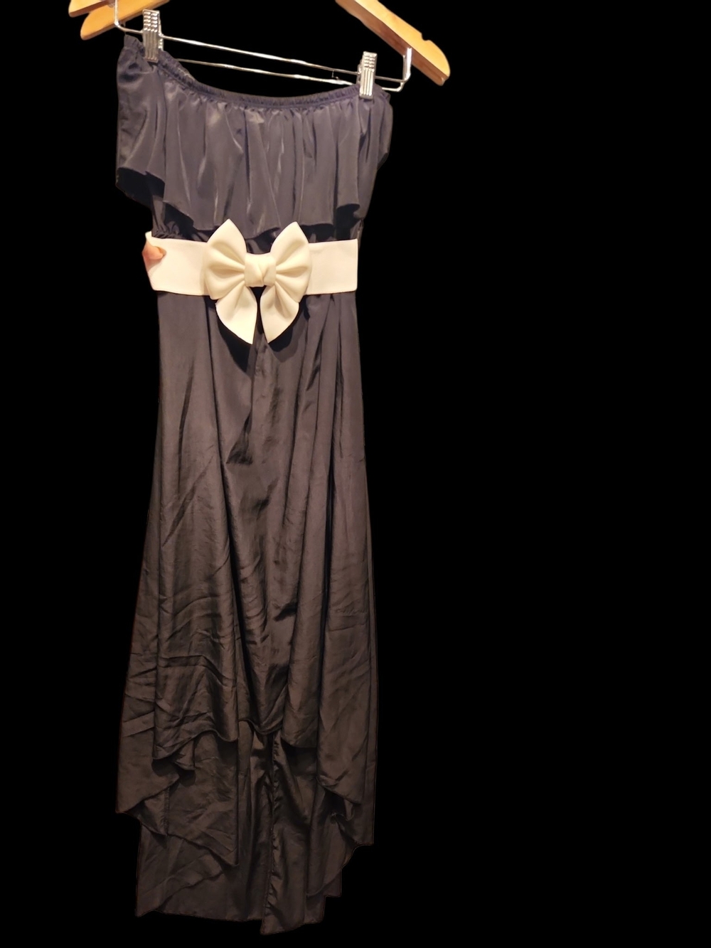Goddess Black Strapeless Gown